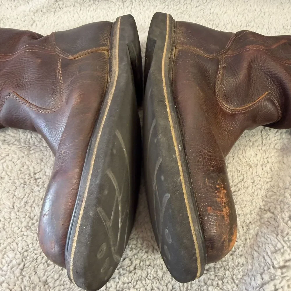 WOLVERINE Work Boots Steel Toe Mens 10.5 Brown Leather Wellington Peanut W03146
